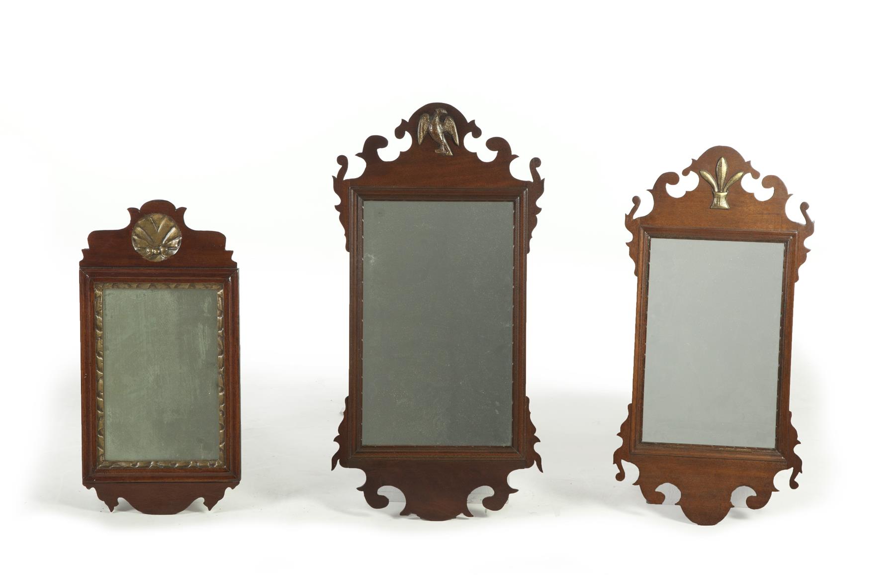 Appraisal: THREE EARLY MIRRORS American late th century and early th