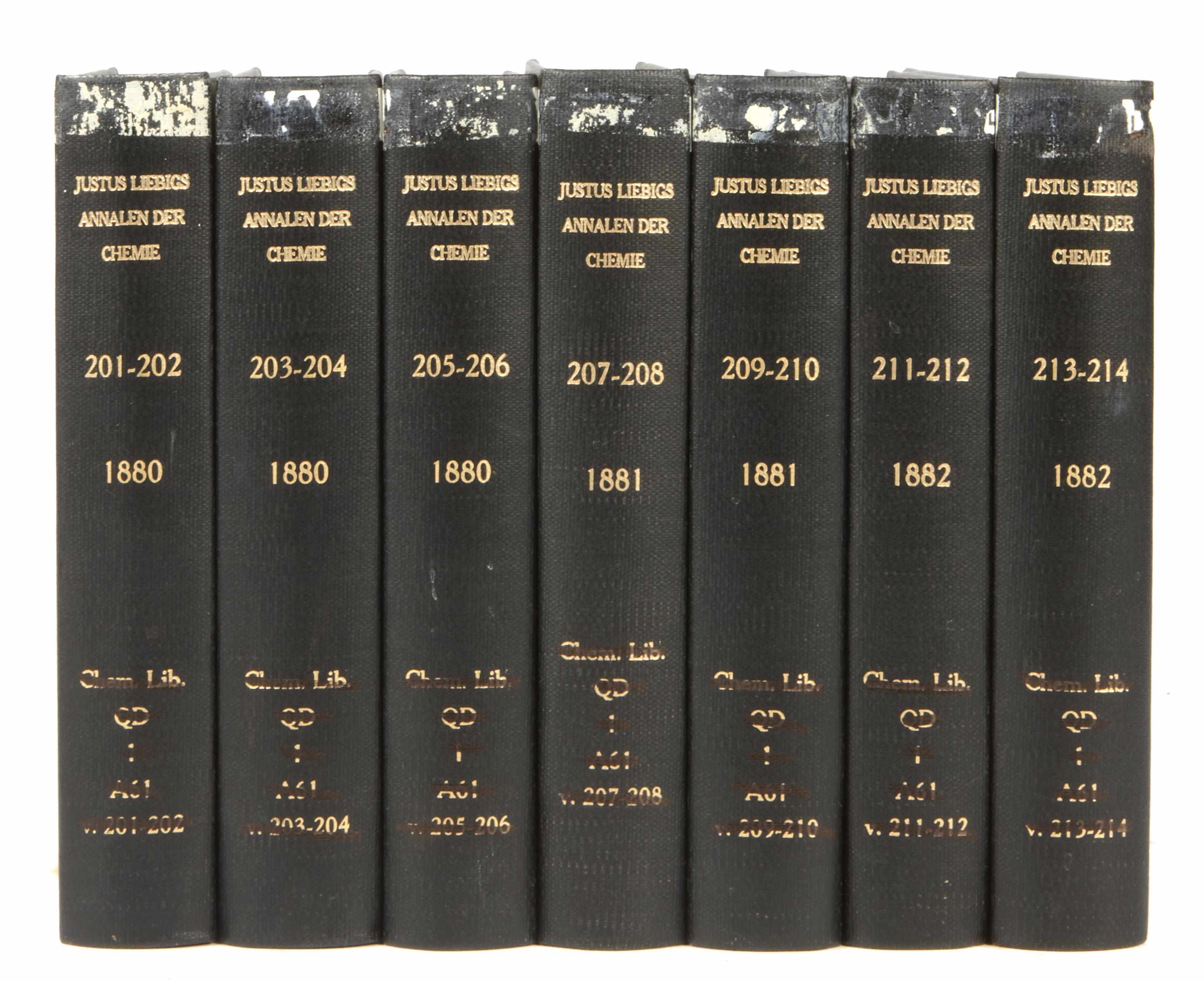 Appraisal: BINDINGSSCIENCE PERIODICALS Justus Liebigs Annalen der Chemie Leipzig - volumes