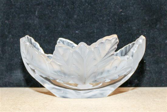 Appraisal: Sale Lot A Lalique Molded and Frosted Glass Bowl Compiegne