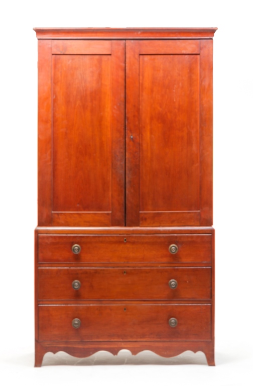 Appraisal: Early th century cherry with pine and poplar Two piece