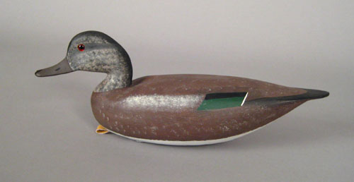 Appraisal: Hurley Conklin green wing teal duck decoy th c stamped