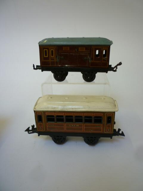 Appraisal: Bing Midland Railway Horse box tinplate printed body finished in