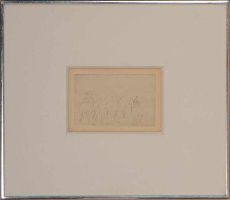 Appraisal: PABLO PICASSO - L'ABREUVOIR Drypoint on Van Gelder wove paper