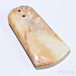 Appraisal: Archaic Hardstone Axe Head China with two holes in the