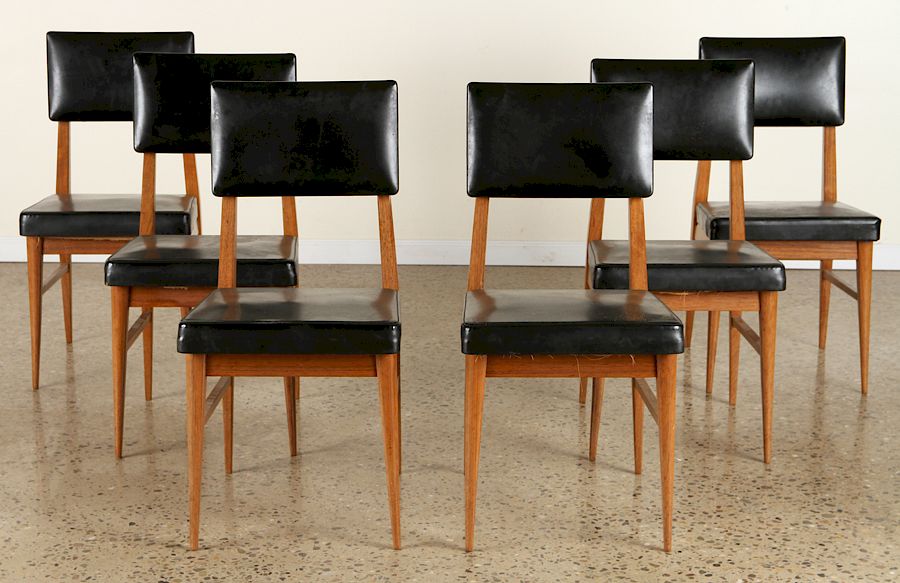 Appraisal: SET WALNUT CHAIRS MANNER OF GIO PONTI C A set