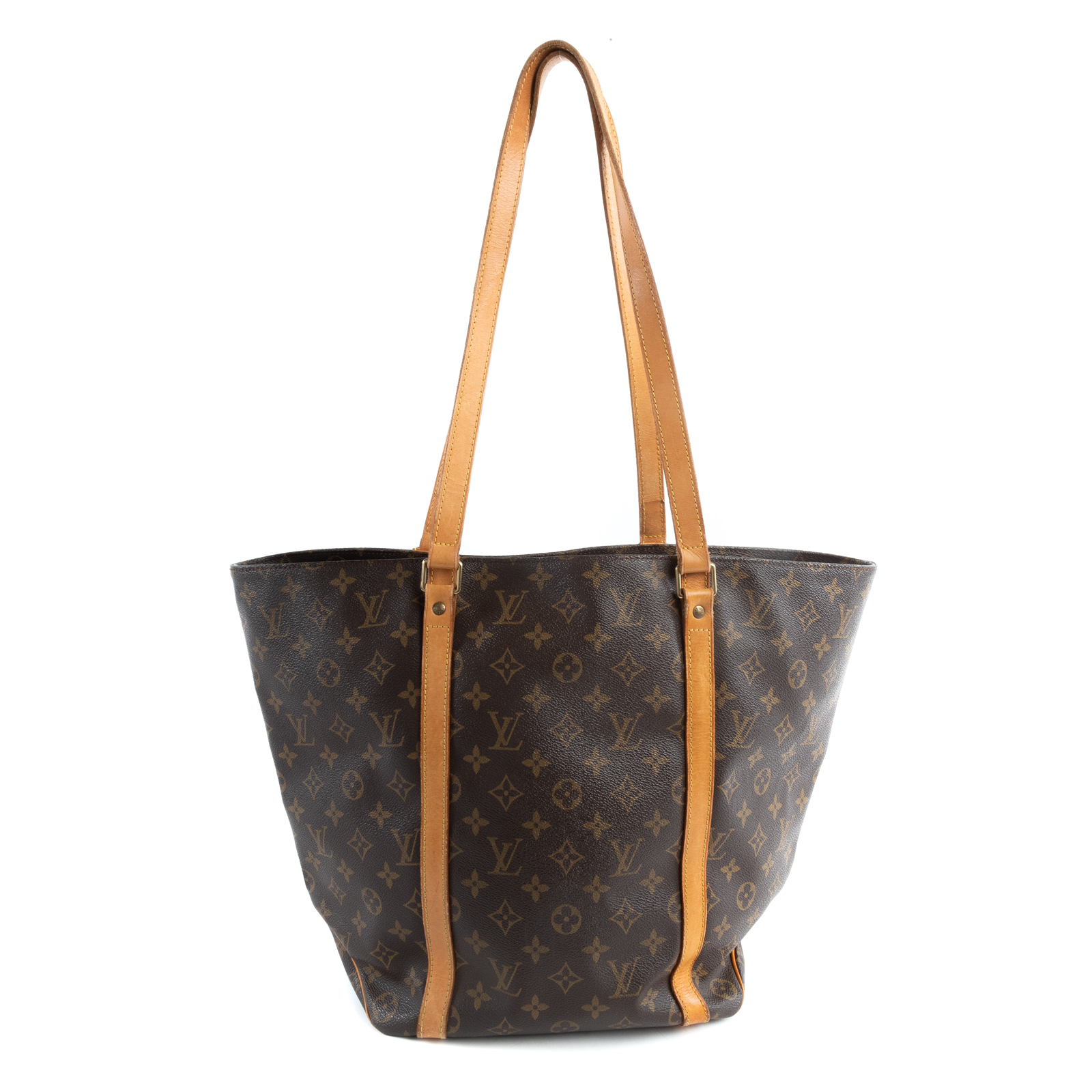 Appraisal: A LOUIS VUITTON MONOGRAM SAC SHOPPING PM A brown and