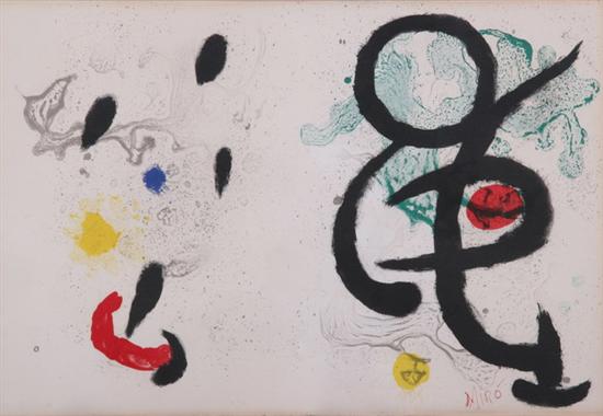 Appraisal: JOAN MIRO Spanish - UNTITLED Color lithograph - Framed sight