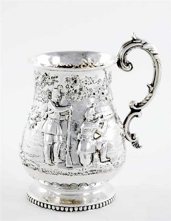 Appraisal: English sterling mug of Southern interest London dated heavily chased