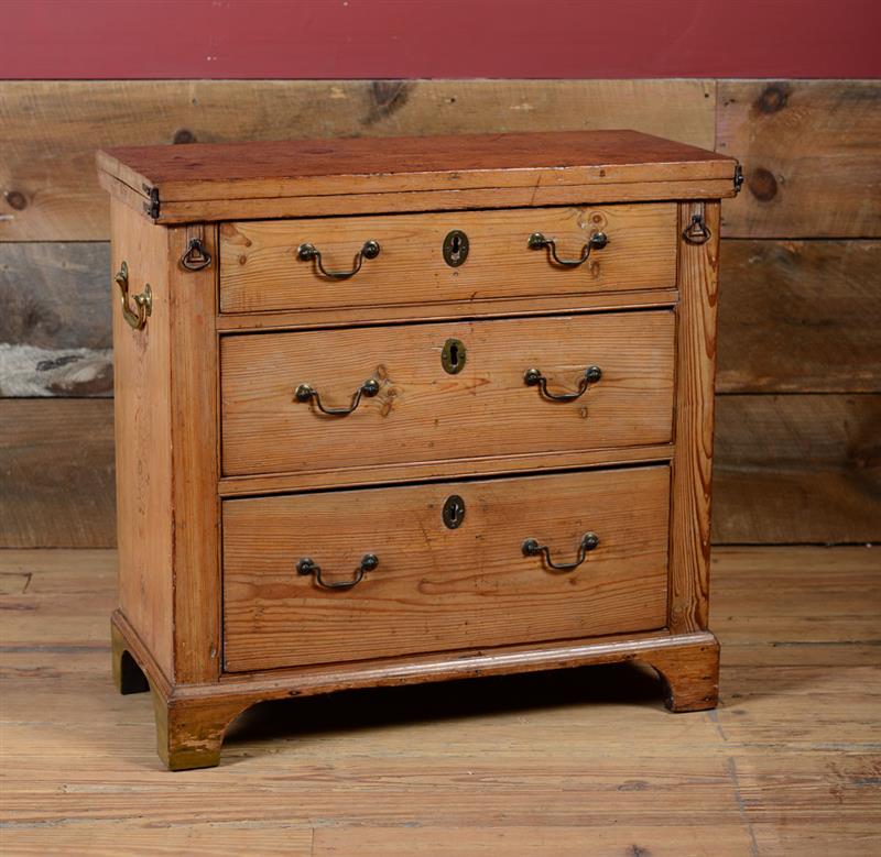 Appraisal: GEORGE III STYLE PINE BACHELOR'S CHEST TH CENTURY With a