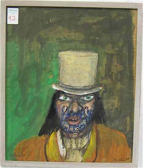 Appraisal: JAMES MARTIN GOUACHE ON PAPER Washington born titled ''Queequeg'' depicting