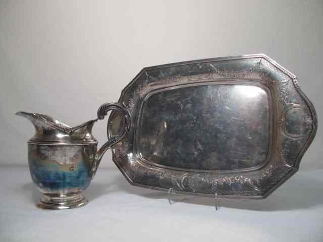 Appraisal: Lot including a Sterling Silver tray and mini pitcher Both