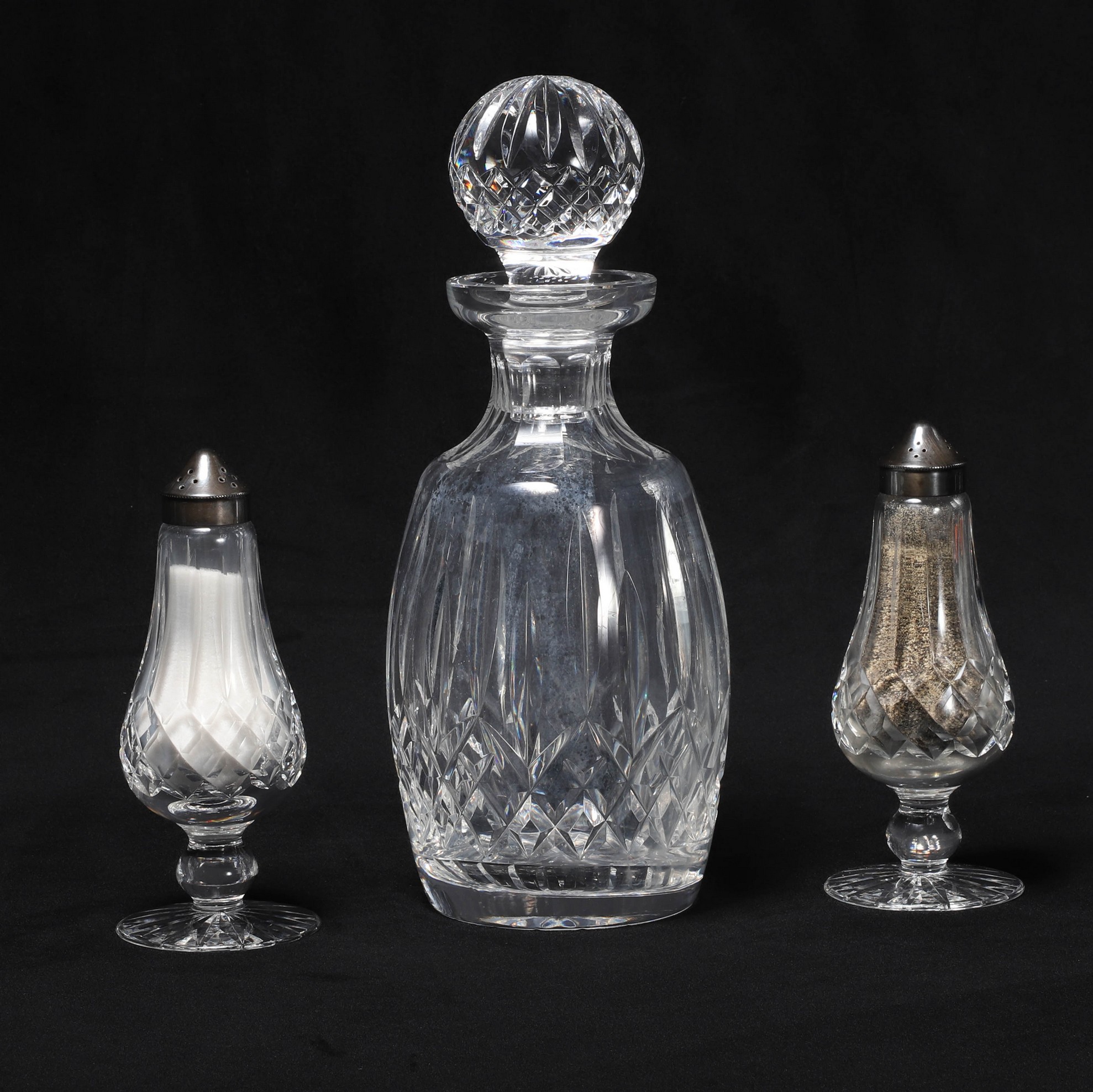 Appraisal: Pcs Waterford Lismore crystal c o spirit decanter - h