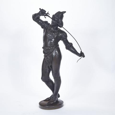 Appraisal: Ephraim Keyser American - YOUNG CAVALIER STRAIGHTENING HIS SWORD patinated