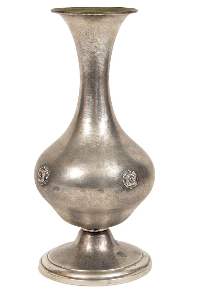 Appraisal: Buccellati Italian Silver Vase Buccellati Italian vase in silver with