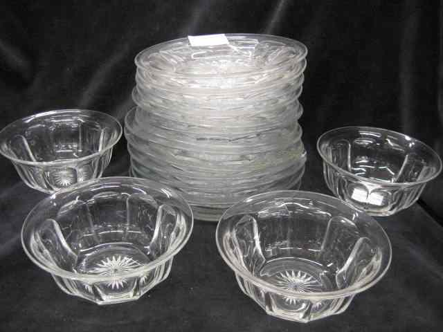 Appraisal: pcs Heisey Glass dishes bowls signed ''Colonial'' pattern