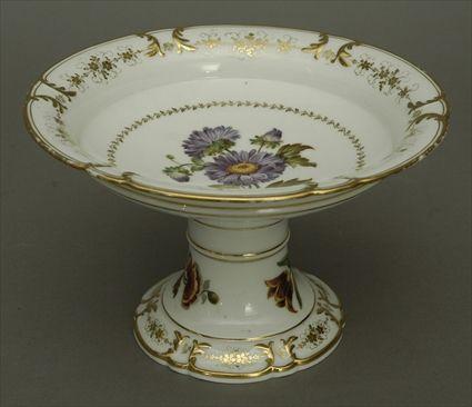 Appraisal: French Gilt and Polychrome Decorated Porcelain Sweetmeat Stand in in