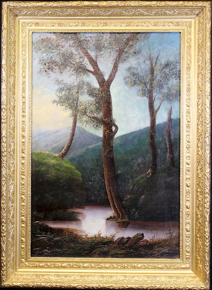 Appraisal: Large American School Hudson River Landscape Large th C American