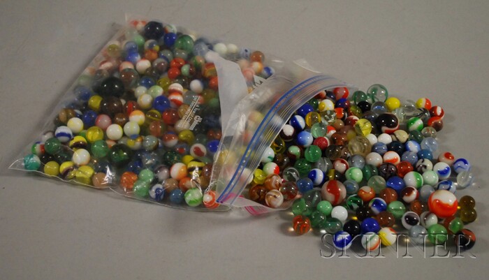 Appraisal: Lot of Assorted Colored Glass Marbles th century