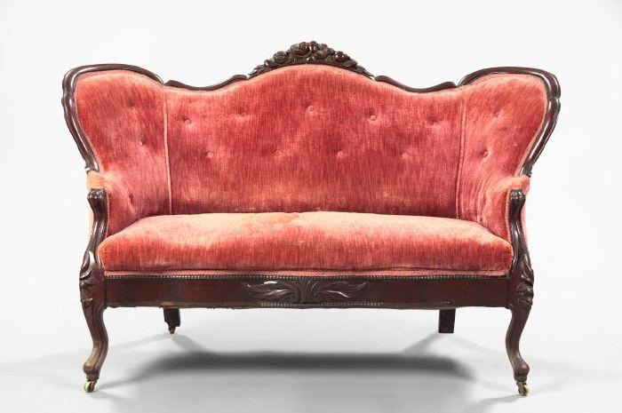 Appraisal: American Rococo Revival Mahogany Settee third quarter th century with