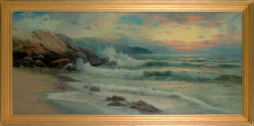 Appraisal: George Howell Gay American - oil on canvas titled Sunset