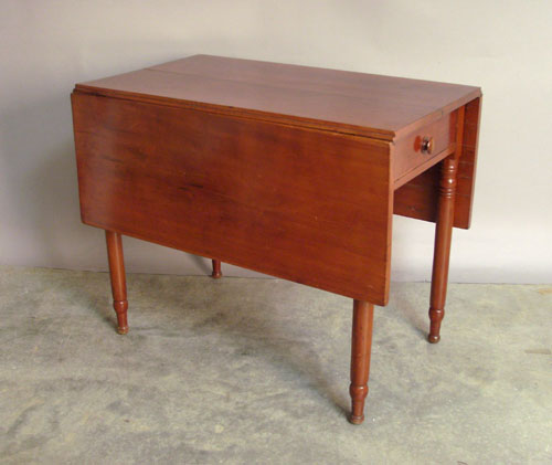 Appraisal: Two Sheraton cherry pembroke tables th c h w d