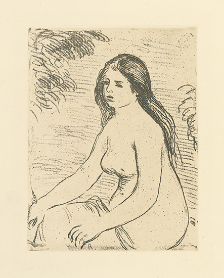 Appraisal: PIERRE-AUGUSTE RENOIR tude de femme nue assise variante Lithograph x