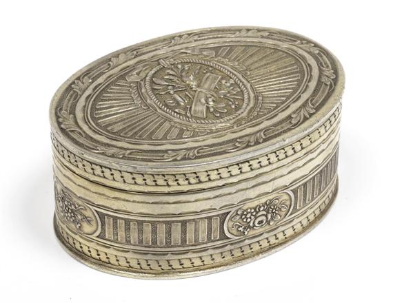 Appraisal: SILVER BOX probably France end of the th century Silver