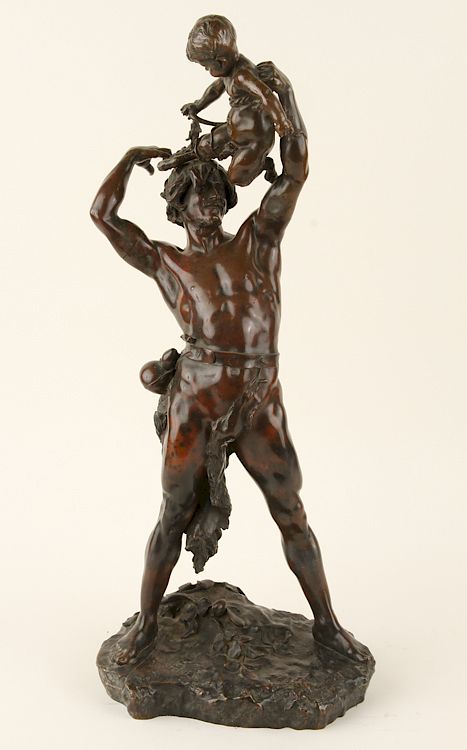 Appraisal: CLEMENT LEOPOLD STEINER BRONZE BACCHUS INCISED Clement Leopold Steiner French