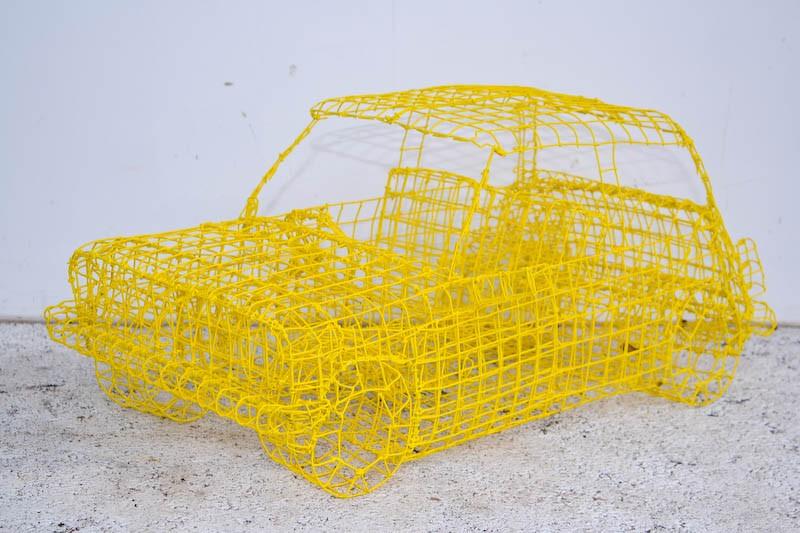 Appraisal: MINI BY TOM RIPON GALVANIZED STEEL MESH PAINT X X