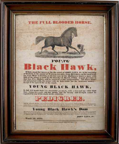 Appraisal: New Jersey printed broadside by Clason Fitch Belvidere March advertising