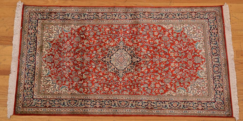 Appraisal: KASHMIRI SRINAGAR Pure silk pile Fine weave of approx knots