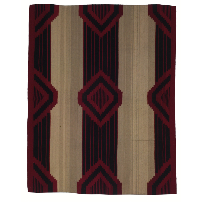 Appraisal: Hispanic rug woven by Third Phase Mexico design geometric design