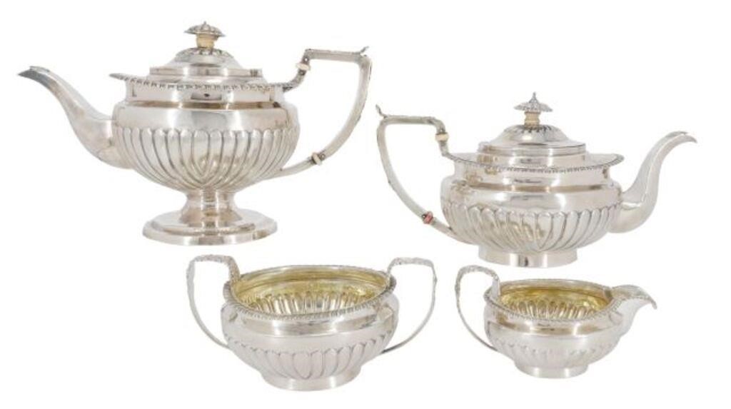 Appraisal: piece English George III sterling silver tea and coffee service