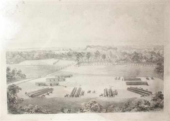 Appraisal: Civil War Camp View ''Camp Bates rd N Y Vol