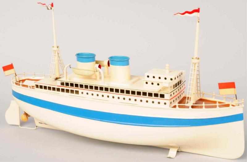 Appraisal: Tin Fleischmann Albert Ballin Boat Wind-Up Toy German Working All