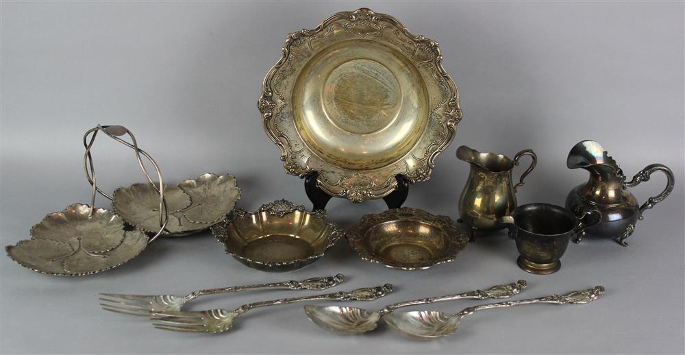 Appraisal: TEN AMERICAN SILVER SERVING DISHES OR UTENSILS AND A SIMILAR