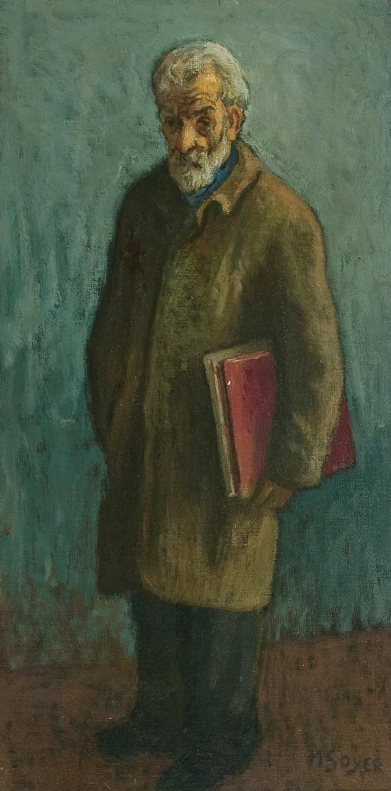 Appraisal: MOSES SOYER American - Bearded Man with a Book oil