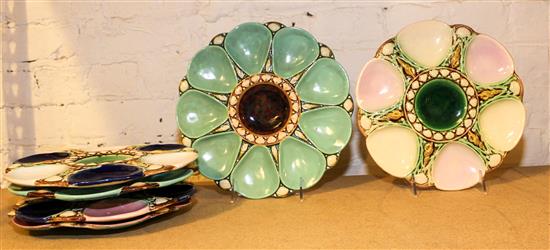 Appraisal: Sale Lot A Collection of Six Majolica Plates second half