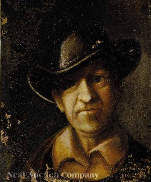 Appraisal: Allen Bourgeois American Louisiana - Self Portrait oil on canvas