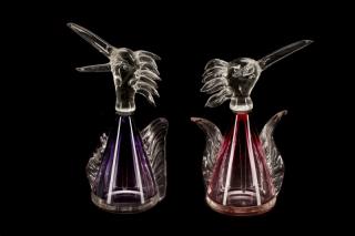 Appraisal: Two Art Glass Figural Perfume Bottles Molly Stone Molly Stone