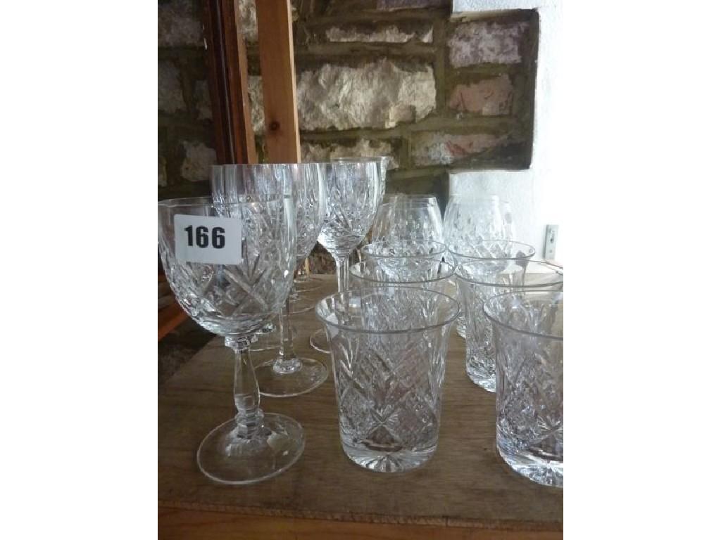 Appraisal: A quantity of crystal glasses including six tumblers four Royal