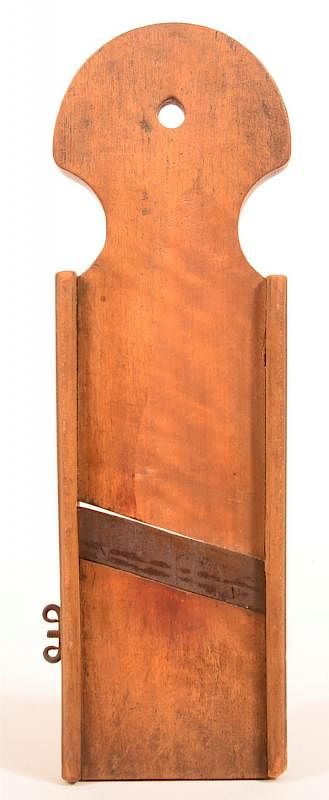 Appraisal: Pennsylvania Walnut Single Blade Slaw Board Pennsylvania th Century Walnut