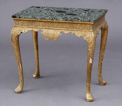 Appraisal: GEORGE I GILTWOOD CUTWORK AND PUNCHWORK GESSO SIDE TABLE The