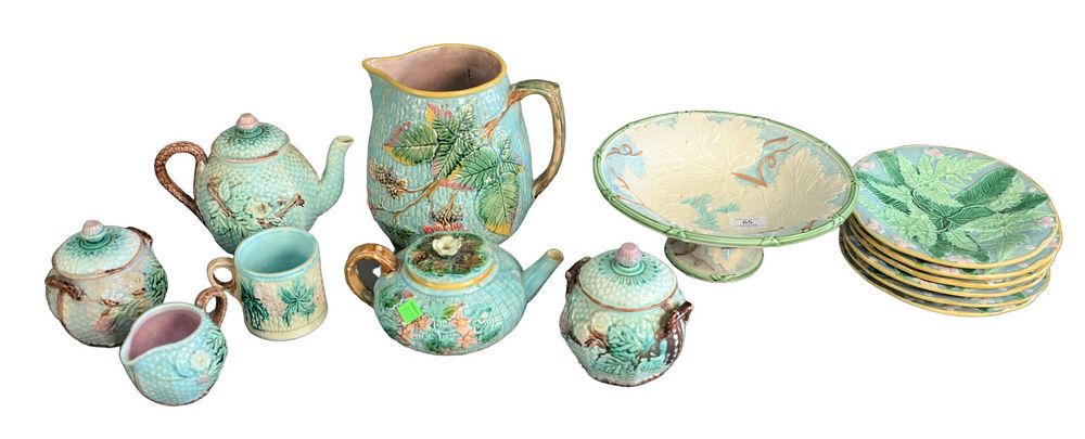 Appraisal: Fourteen Piece Lot of Majolica to include a set of