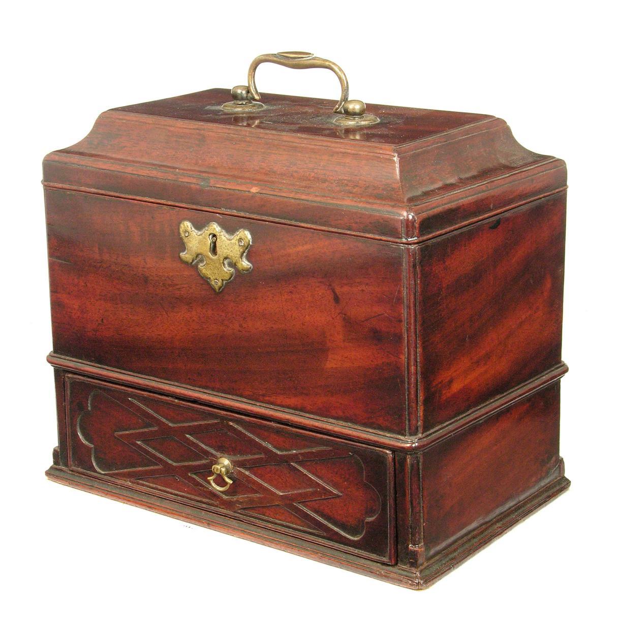 Appraisal: An early George III mahogany tea chest