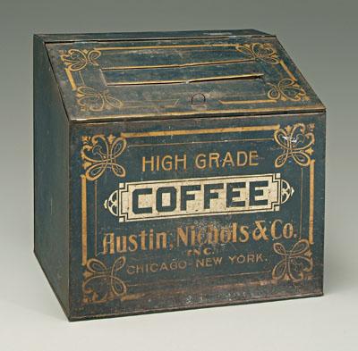 Appraisal: Coffee tin quot High Grade Coffee Austin Nichols amp Co