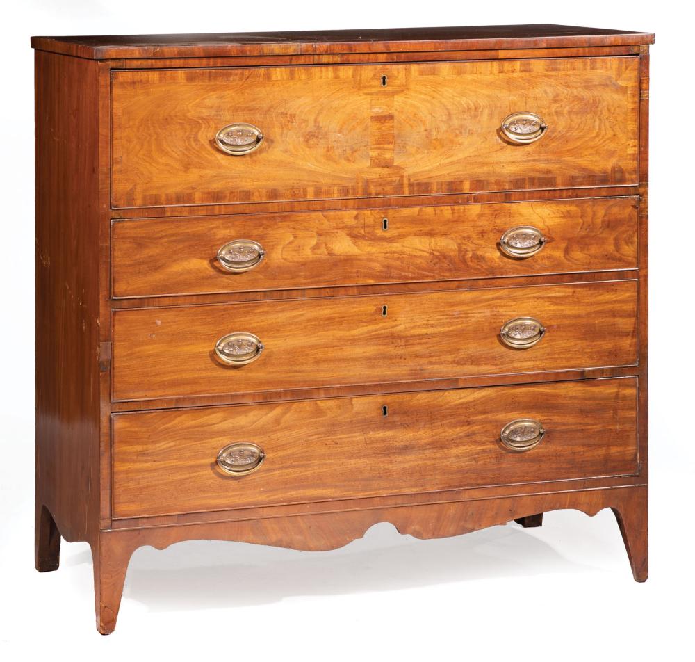 Appraisal: Federal Mahogany Chest of Drawers early th c possibly New