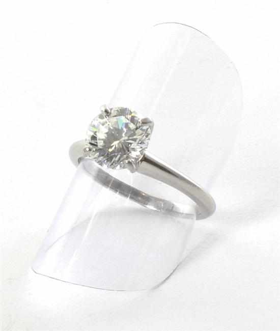 Appraisal: Jabel solitaire diamond and platinum ring ct round brilliant-cut diamond