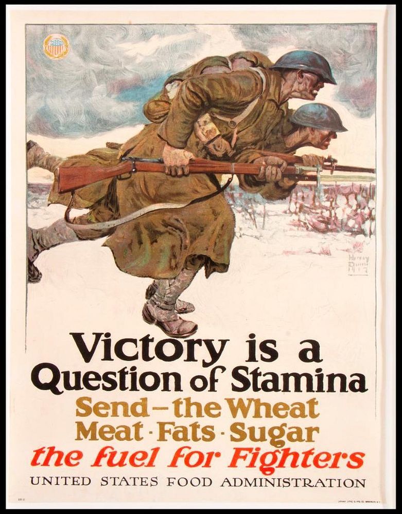 Appraisal: Harvey T DUNN - Vintage World War I Poster Victory