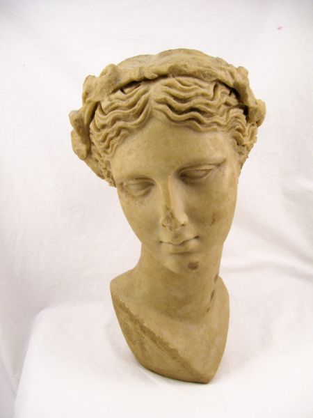 Appraisal: Resin Greek Bust Solid resin bust composition depicting a famous